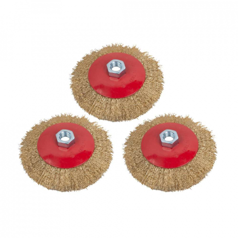 SCULE SI UNELTE - SKIL 2610S01215 set 3 perii din otel pentru peria electrica pentru buruieni, 123 mm, M14