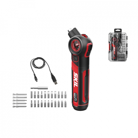Masini de gaurit si insurubat - SKIL 2714 AA Surubelnita cu acumulator, cap rabatabil + 27 accesorii