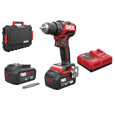 Masini de gaurit si insurubat - SKIL 3065 HB bormasina cu acumulator compact Brushless, turatie 0-500/0-1800 /min, cuplu 60 nm, geanta de transport, incarcator si 2xAccu 4.0Ah