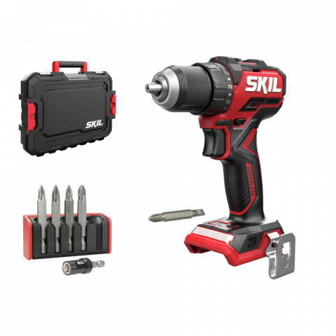 Masini de gaurit si insurubat - SKIL 3065 JA bormasina cu acumulator compact Brushless, turatii 0-500/0-1800 /min, set 6 biti de insurubare + geanta de transport, doar corpul