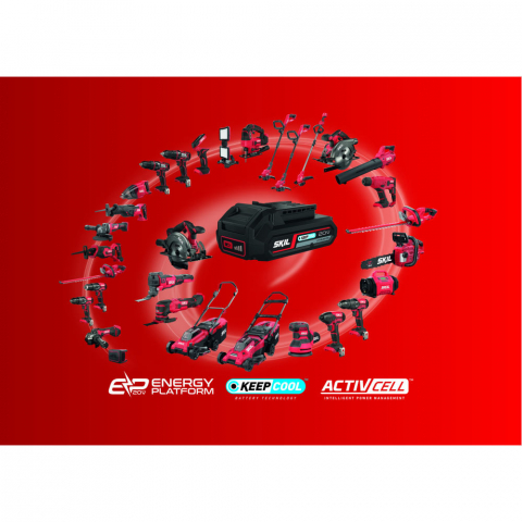 SKIL 3110 AA, Set incarcator si acumulator Li-Ion 20V Max, 2.5Ah, PWRCORE 20, indicator LED [4]
