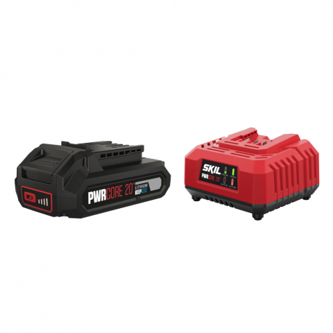 Acumulatori si Incarcatoare - SKIL 3110 AA, Set incarcator si acumulator Li-Ion 20V Max, 2.5Ah, PWRCORE 20, indicator LED
