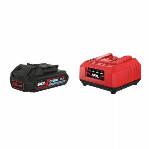 Acumulatori si Incarcatoare - SKIL 3116 AA, Set incarcator si acumulator Li-Ion 20V Max, 2.0Ah, PWRCORE 20, indicator LED