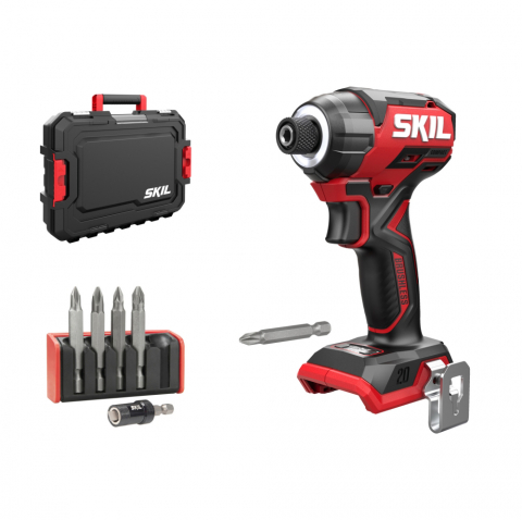 Masini de gaurit si insurubat - SKIL 3225 JA surubelnita cu impact cu acumulator Compact Brushless, cuplu 250 nm, set 6 biti + geanta de transport, doar corpul