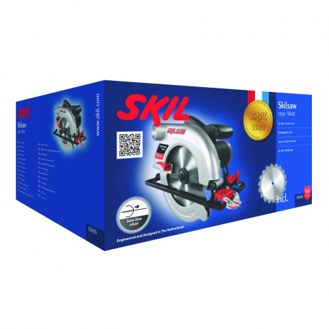 SKIL 5665 AA, Fierastrau circular de mana F0155665AA, 5000 rpm, 1250W, d. max. disc 184mm, + accesorii [6]