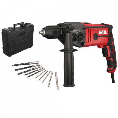Masini de gaurit si insurubat - SKIL 6745 GA Masina de gaurit cu percutie, 1,050 W, 0-1200/0-3200 rpm, cu geanta de transport si 10x burghie