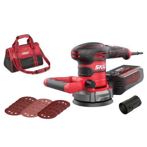 Masini pentru slefuit si lustruit - SKIL 7480 DA, Slefuitor cu zgomot si vibratii reduse SR1E7480DA, 400W, + geanta si accesorii