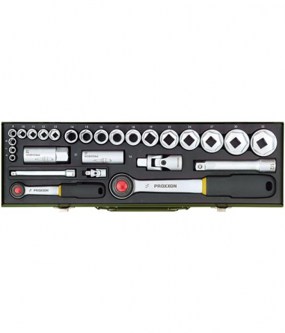 SCULE SI UNELTE - Trusa chei tubulare 1/4" si 1/2", Proxxon 23020, 27 buc