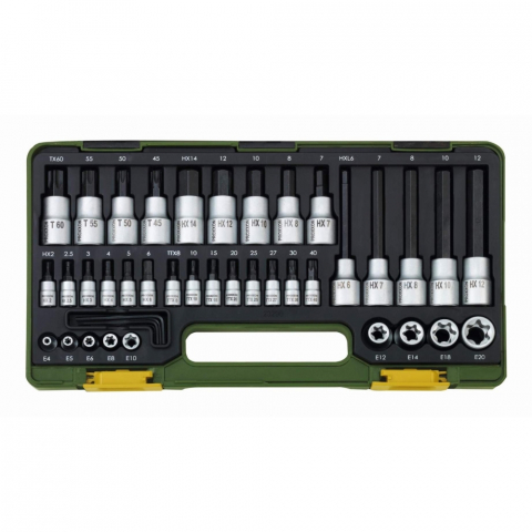 SCULE SI UNELTE - Trusa speciala pentru suruburi TORX si HEX, Proxxon 23290, 41 piese