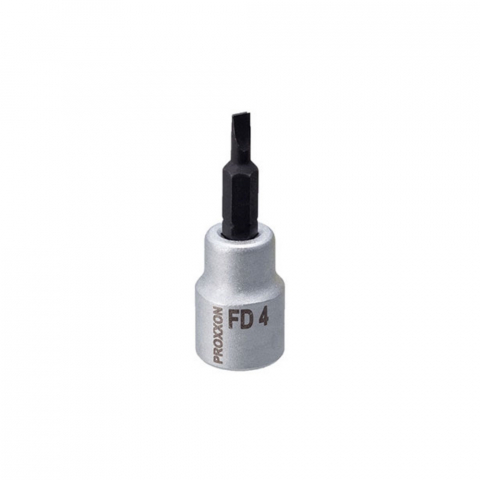 Varfuri surubelnita - Varf surubelnita drept de 4mm, Proxxon 23591, cu prindere 3/8" 