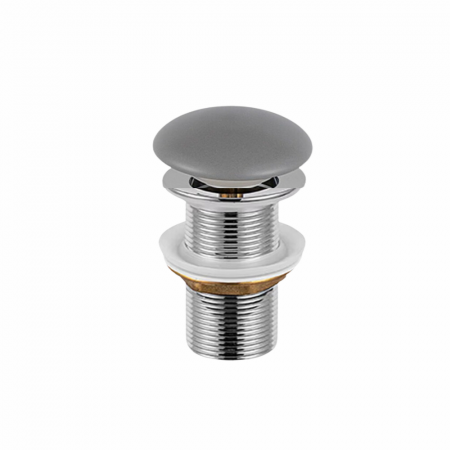 CHIUVETE - Ventil lavoar click-clack cu capac ceramic gri mat fara preaplin, Foglia