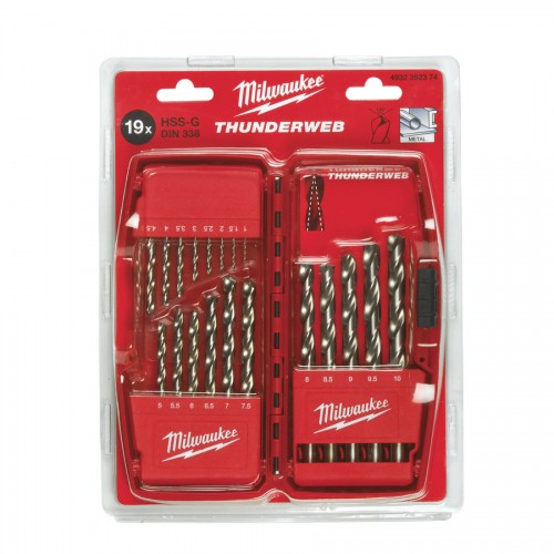 Set burghie metal MILWAUKEE ThunderWeb HSS-G 1-10mm 19buc (4932352374) [2]
