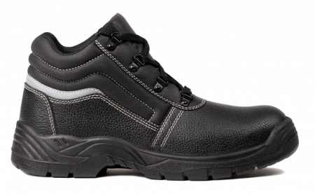 Bocanci/pantofi protectie - Bocanci S1P Nacrite piele neagra, bombeu si lamela metalica