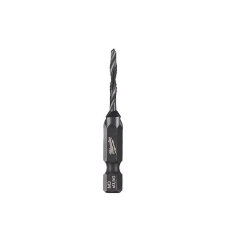 Accesorii scule electrice - Burghiu HSS-G combinat 3 în 1: găurire, filetare și debavurare