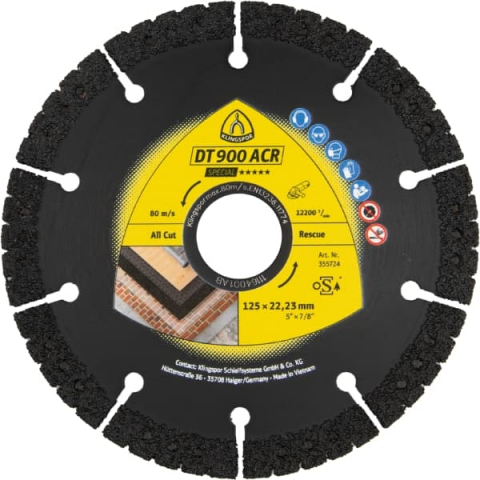 Discuri diamantate pentru polizoare unghiulare - DT 900 ACR Special