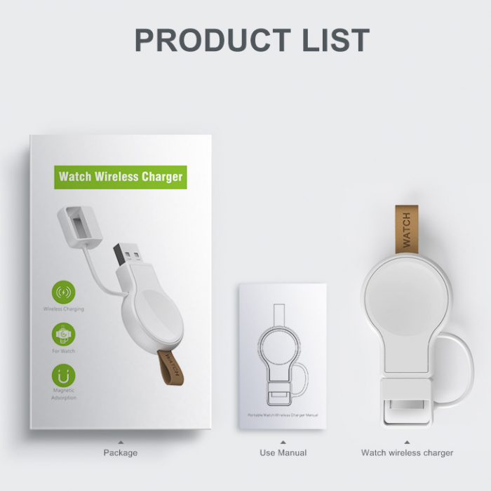 Incarcator portabil pentru Apple Watch magnetic, TIENTEN, fast Charger, incarcare magnetica, USB, 2W [3]