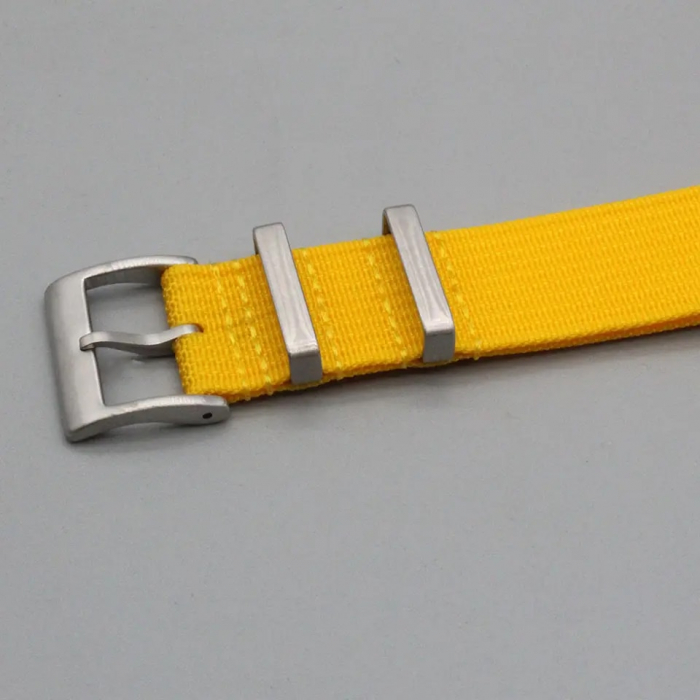 Curea ceas Nato Ribbed Nylon, Tienten, material textil, 22 mm, galben [3]