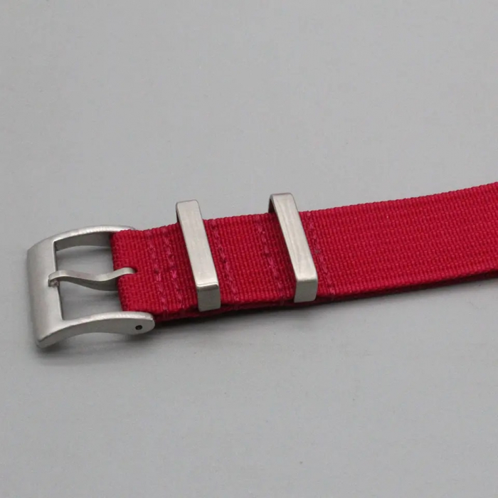 Curea ceas Nato Ribbed Nylon, Tienten, material textil, 22 mm, rosu [4]