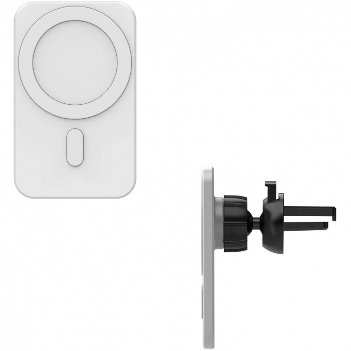 Incarcator auto magnetic wireless magsafe, incarcare rapida 15w, prindere grila aer [4]
