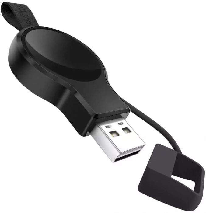 Incarcator portabil pentru Apple Watch, fast charger, incarcare magnetica, USB, 2W, Negru [7]