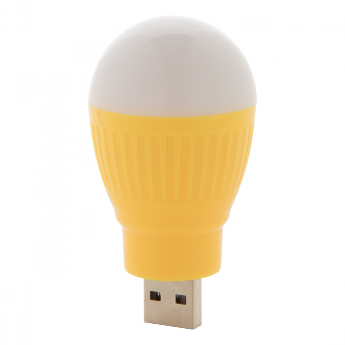 Lampa led USB in forma de bec, TIENTEN, portabila, alimentare USB-A, galben [3]