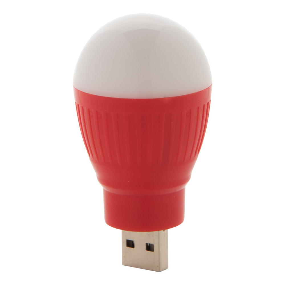 Lampa led USB in forma de bec, TIENTEN, portabila, alimentare USB-A, rosu [3]