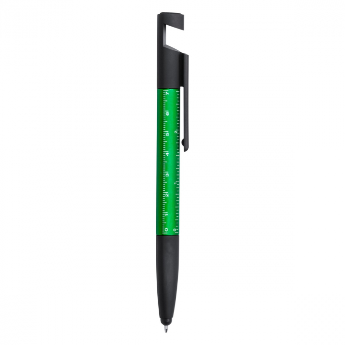 Pen / Pix multifunctional 7 in 1, pentru telefon, tableta sau alte ecrane tactile, verde [1]