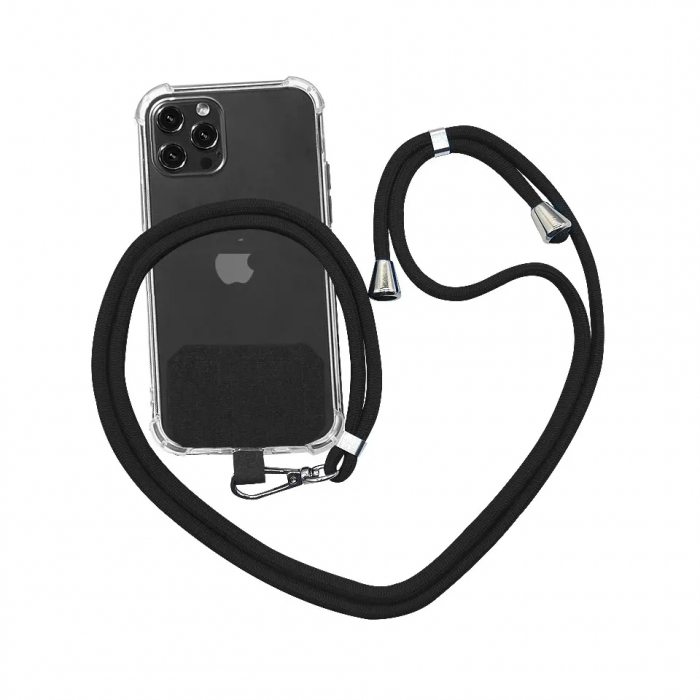 Snur/curea pentru telefon sau tableta, TIENTEN, Universal, reglabil, negru [3]