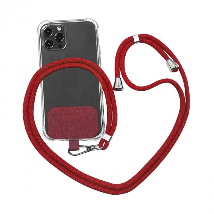 Snur/curea pentru telefon sau tableta, TIENTEN, universal, reglabil, rosu [2]