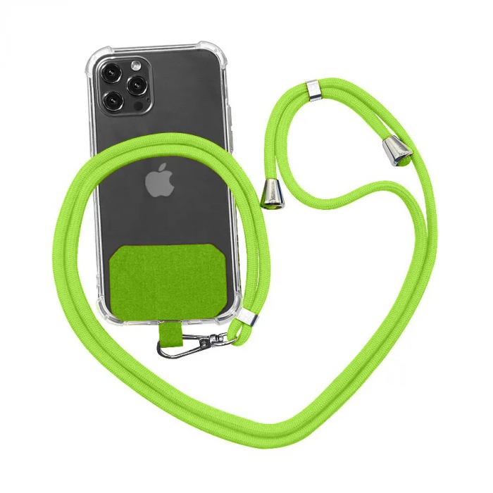 Snur/curea pentru telefon sau tableta, TIENTEN, universal, reglabil, verde fluorescent [2]