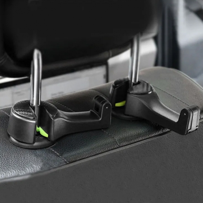 Suport auto universal pentru telefon, TIENTEN, cu prindere de tetiera, reglabil, negru [5]