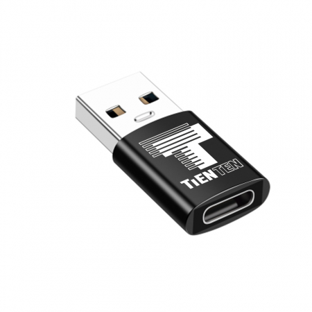 Adaptor OTG USB 3.0 la USB-C, Tienten, USB Type C, USB-A, negru [1]