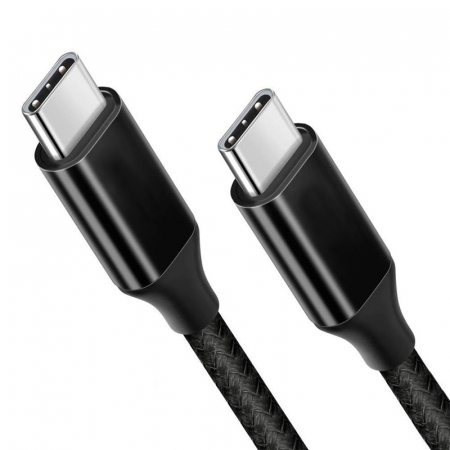 Cablu de incarcare si transfer de date USB-C la USB-C, 5V, 3A, 1m, Negru [5]