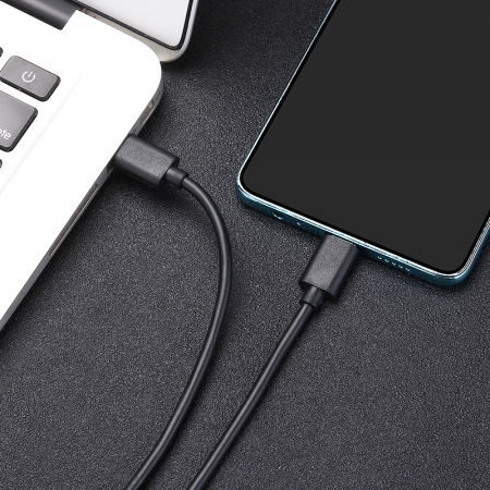 Cablu de incarcare si transfer de date USB-C la USB-C, Fast Charging, 5V, 3A, 2m, negru, TIENTEN [4]
