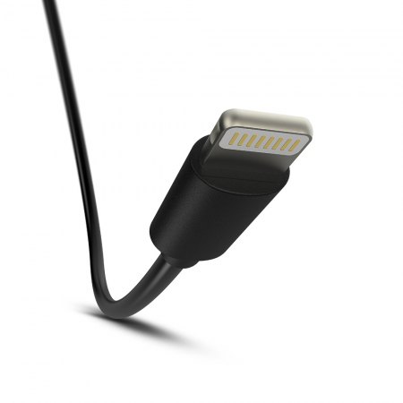 Cablu de incarcare si transfer de date USB la Lightning, 5V, 2A, 2m, negru, TIENTEN [2]