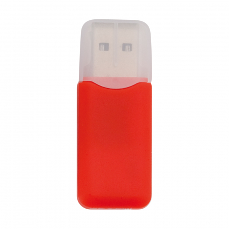 Accesorii Telefoane Mobile - Cititor de card MicroSD, USB 2.0, din plastic, rosu