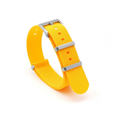 Wearables & Gadgeturi - Curea ceas Nato Ribbed Nylon, Tienten, material textil, 20 mm, galben