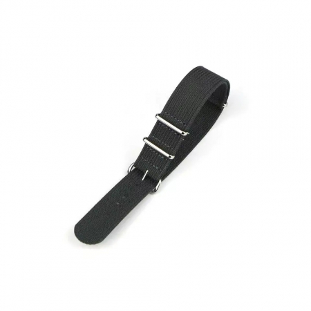 Curea ceas Nato Ribbed Nylon, Tienten, material textil, 22 mm, negru [2]