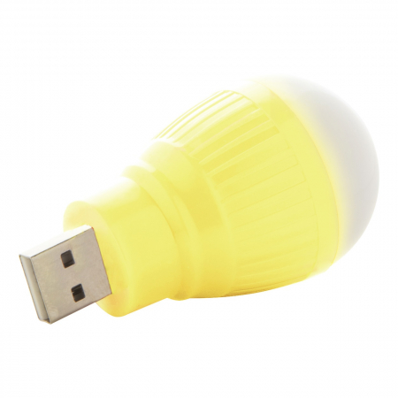 Alte accesorii - Lampa led USB in forma de bec, TIENTEN, portabila, alimentare USB-A, galben