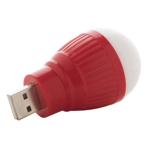 Alte accesorii - Lampa led USB in forma de bec, TIENTEN, portabila, alimentare USB-A, rosu