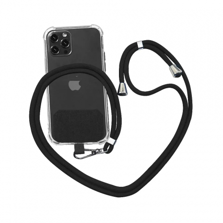 Snur/curea pentru telefon sau tableta, TIENTEN, Universal, reglabil, negru [2]