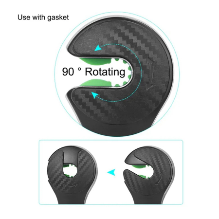 Suport auto universal pentru telefon, TIENTEN, cu prindere de tetiera, reglabil, negru [3]