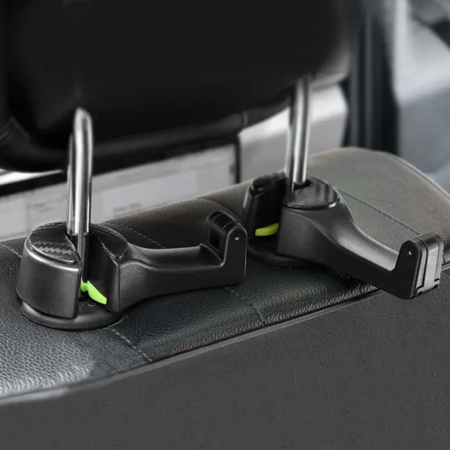 Suport auto universal pentru telefon, TIENTEN, cu prindere de tetiera, reglabil, negru [4]