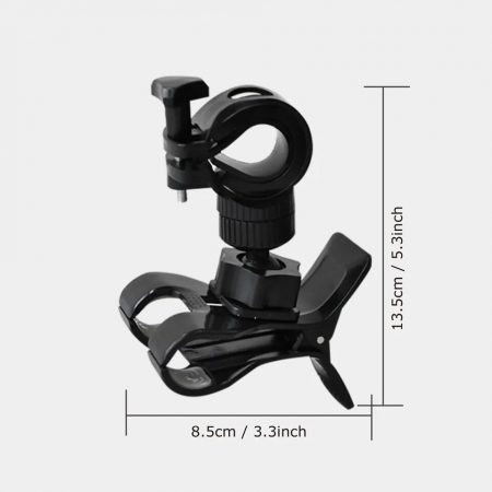Suport telefon pentru bicicleta, TIENTEN, reglare la 360, brat cu clema puternic, negru [1]