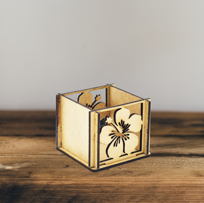 Blank cutie lemn pentru un trandafir- Floare [2]