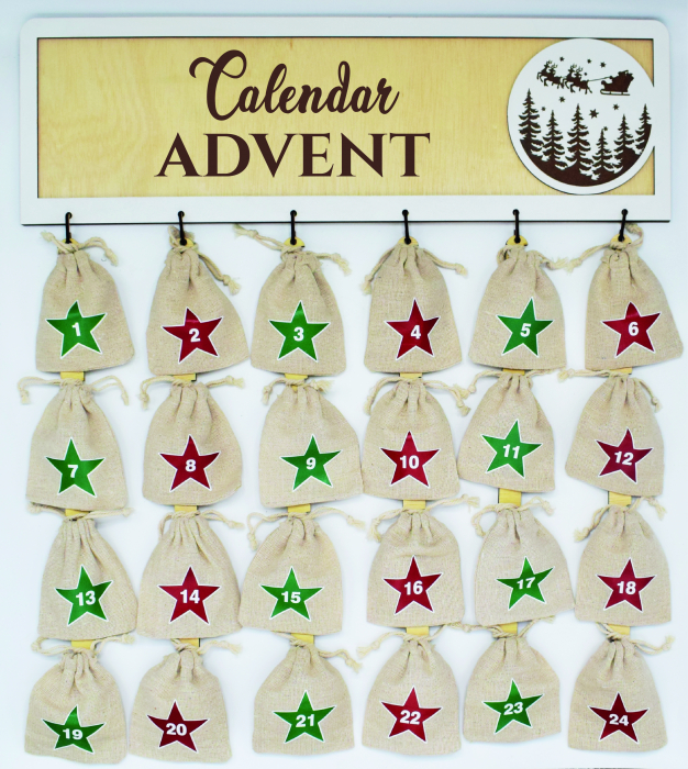 Calendar advent din lemn [2]