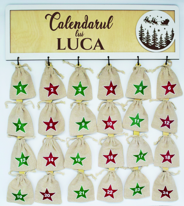 Calendar advent din lemn personalizabil [2]
