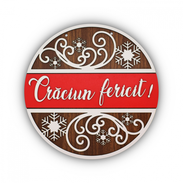 Decoratiune intrare usa Craciun Fericit! [1]