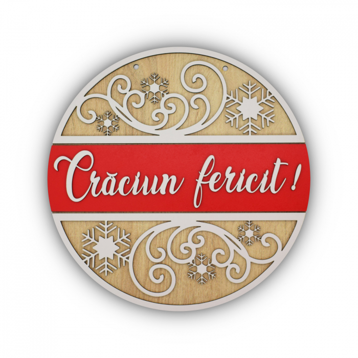 Decoratiune intrare usa Craciun Fericit! [2]