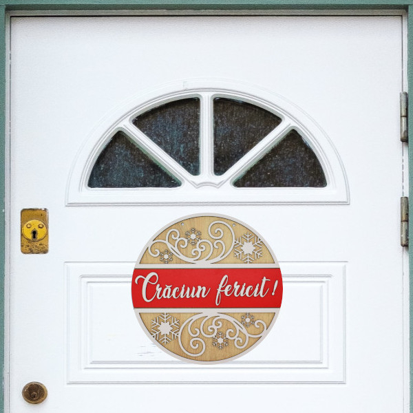 Decoratiune intrare usa Craciun Fericit! [6]